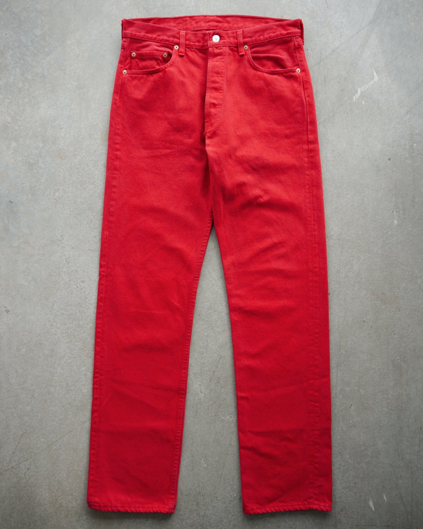 90s Levi’s 501 Red Denim Jeans (33x34)