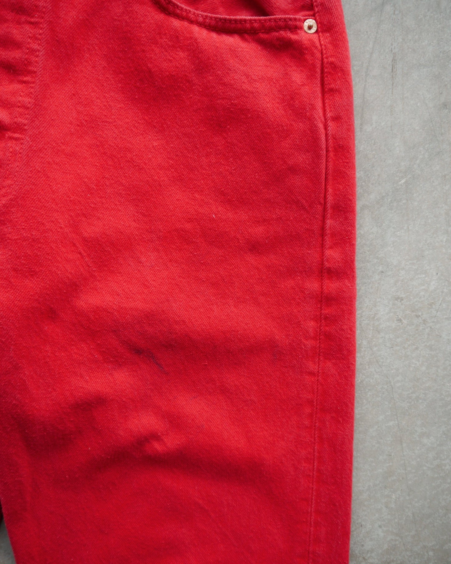 90s Levi’s 501 Red Denim Jeans (33x34)