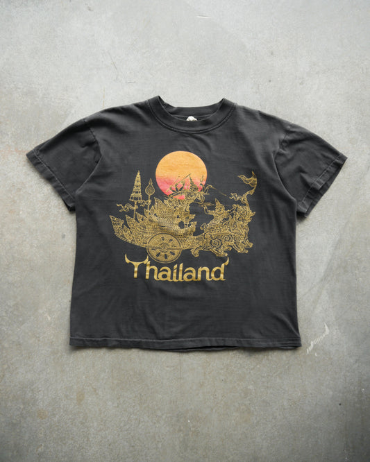 90s Boxy “Thailand” Faded Black Tee (M/L)