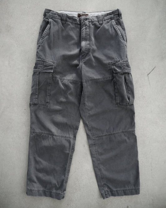2000s Abercombie Oversized Charcoal Cargo Pants (34x30)