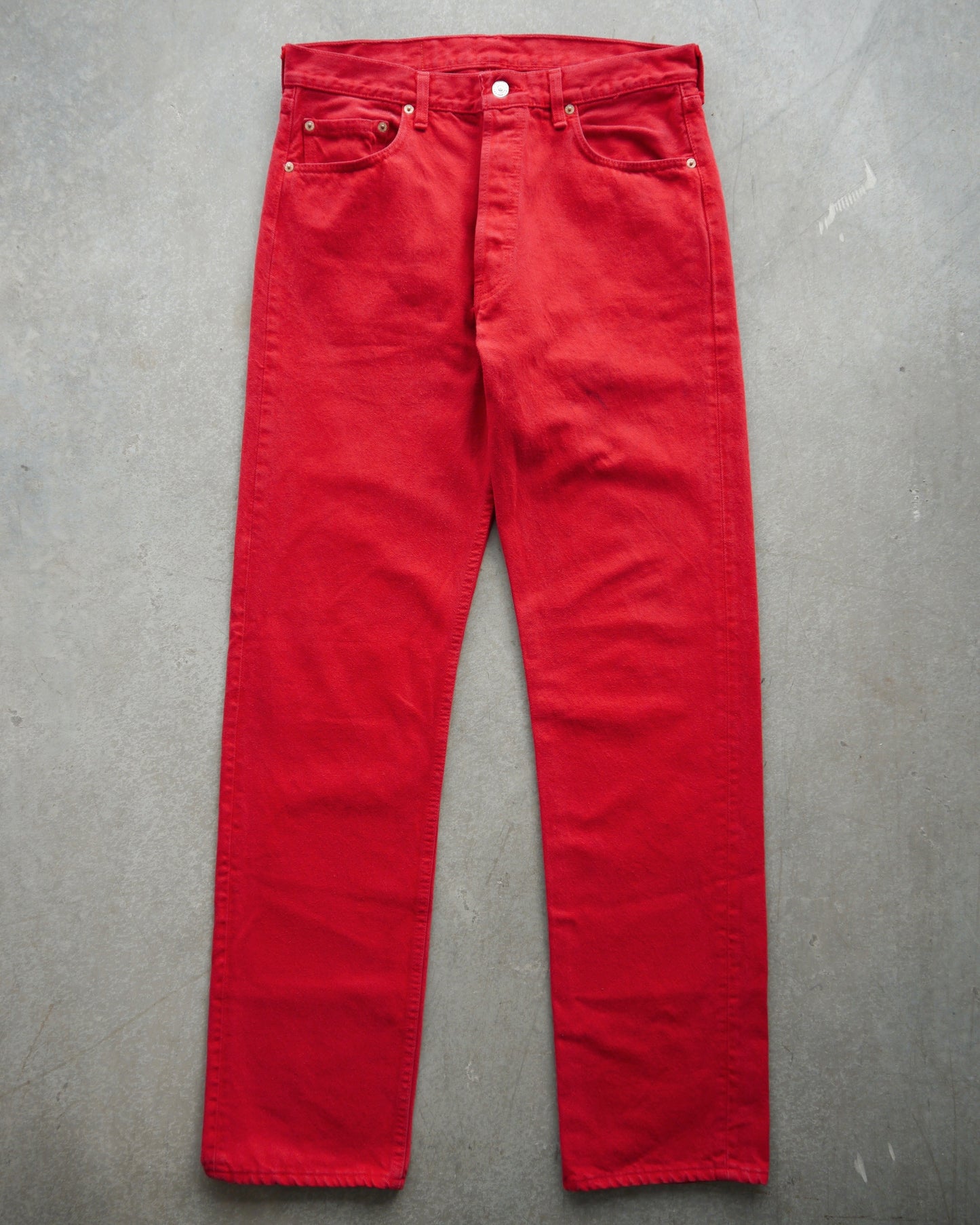 90s Levi’s 501 Red Denim Jeans (33x34)