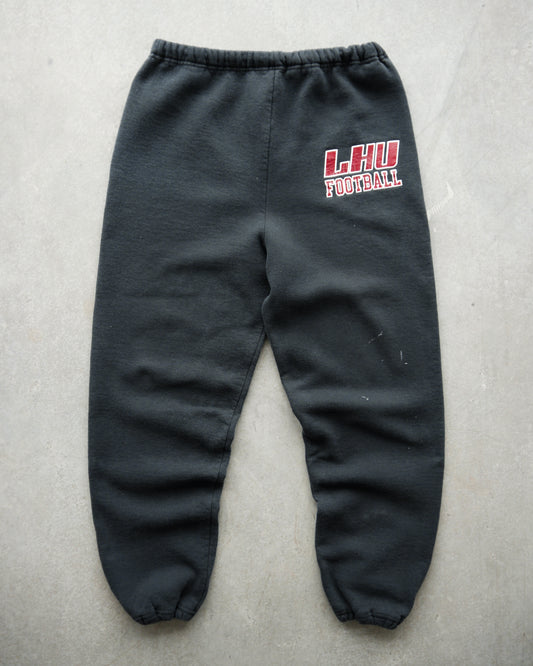 90s Russell Athletic “LHU Football” Faded Black Sweatpants (32-36)