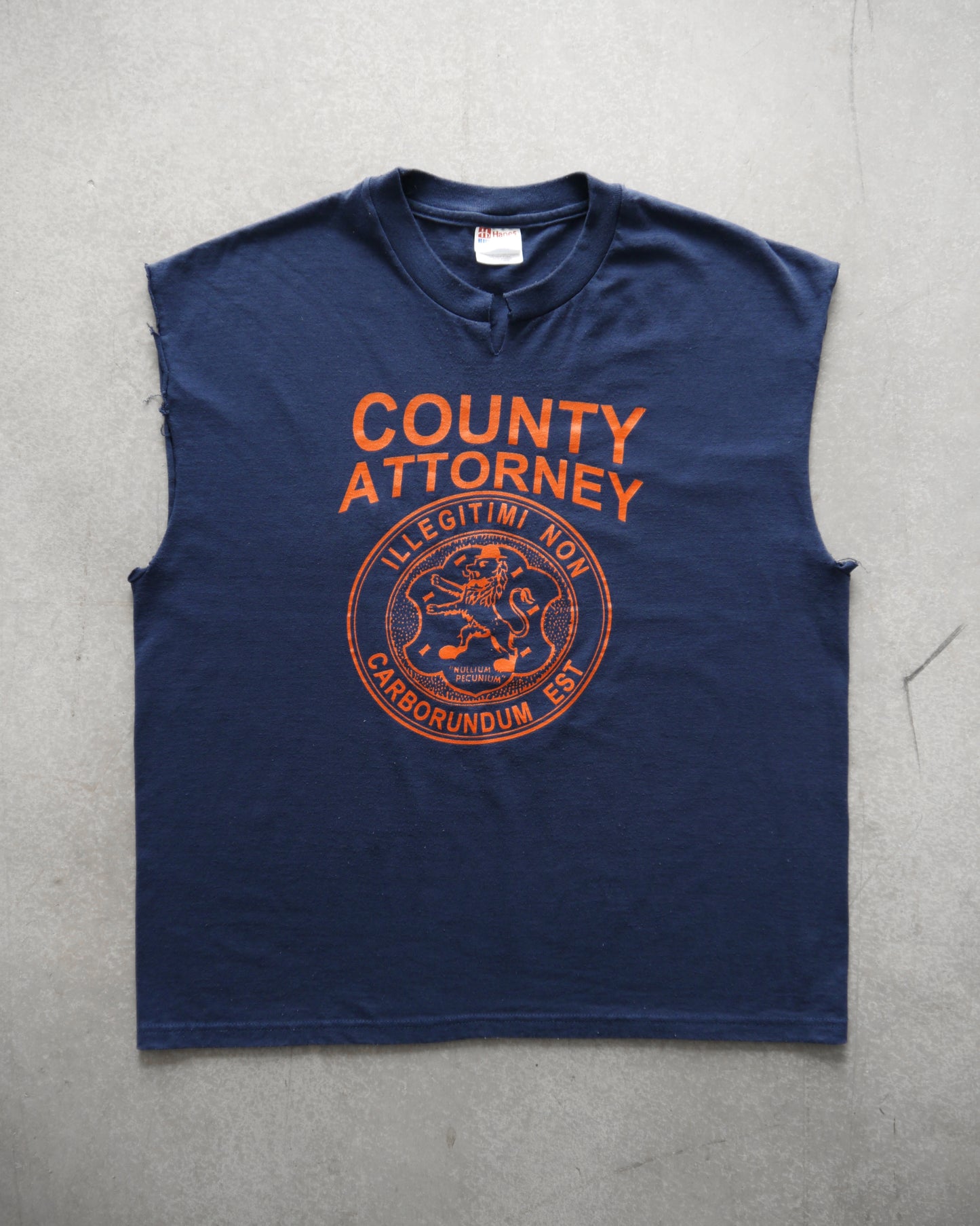 90s “County Attorney” Boxy Cutoff Tee (XL)